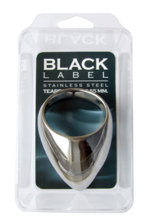 STAINLESS STEEL TEARDROP COCK RING 55 MM.