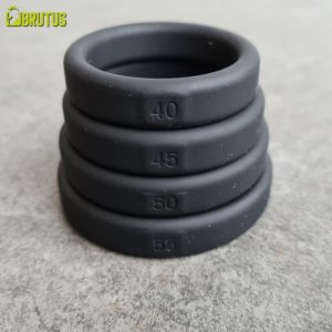 Flat Slick - Silicone Cock Ring - Black