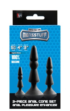 Menzstuff 3-Piece Anal Cone Set Black